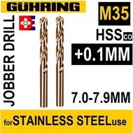 Guhring HSS Drill bit Jobber drill Twist drill mesin gerudi 7.0mm 7.1mm 7.2mm 7.3mm 7.4mm 7.5mm 7.6m