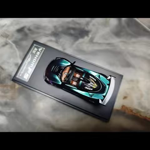 RM 1:64 Venom Exhibition Limited Edition Hennessey F5 simulation alloy car model, boys' toys, adult 