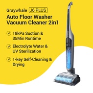 ✥GRAYWHALE J6 Plus 18kPa 40Min 2in1 Floor Washer Lightweight Vacuum Cleaner UV Sterilization 1-Key A