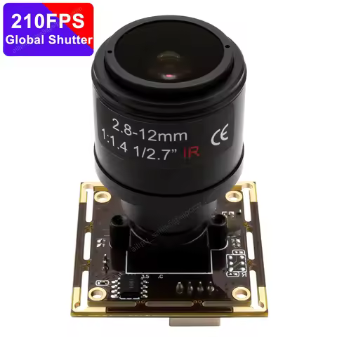 ELP 210FPS Global Shutter USB Camera 720P OV9281 Monochrome 1MP Webcam 1280x720 With 2.8-12mm Varifo