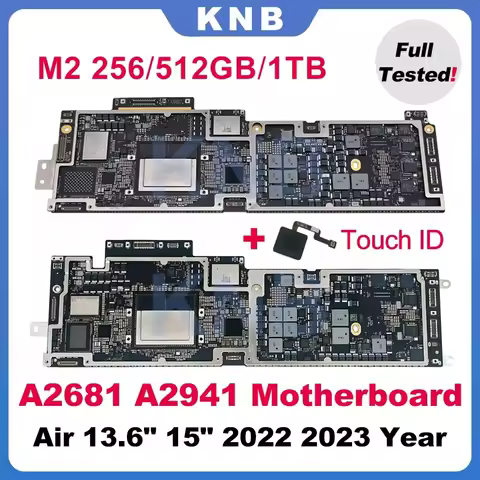 Original A2681 Motherboard with Touch ID 820-02536-A For Macbook Air Retina 13.6" 15" A2681 A2941 M2