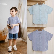 BUBABY SS25 - Iconic 1 Bu Baby German collar short-sleeved shirt - BF08A - F.T3A- 6M 12M 18M 2Y 3Y 4