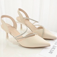 Sandal bít múi cao gót đính đá mã M54