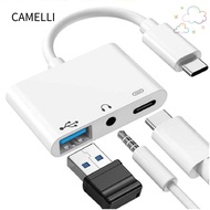 CAMELLI Type-C to 3.5m Tablet Headphone USB Splitter Audio Converter