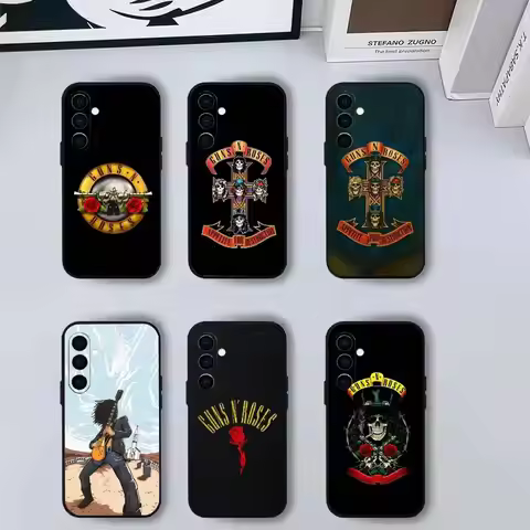 G-Guns N R-Roses 12B-Band Phone Case For Samsung Galaxy A73,A72,A71,A70,A53,A52,A51,Others Soft Blac