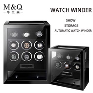 MELANCY 2023 deluxe upgrade spot safe automatic watch box  3/6 automatic watch winder new LCD + LED touch screen watch reel storage + lockers +watch winder  watch storage cas