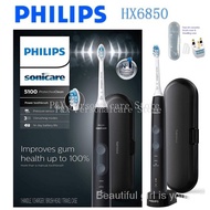 Philips Sonicare ProtectiveClean 4100/5100 Gum Health, Rechargeable electric toothbrush with pressure sensor, Black HX6850/60,