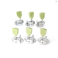 6pcs Open-Style Guitar Tuning Keys String Tuning Pegs Vintage Tuners Guitar Machine Head 3L3R with Mounting Screws for Folk Guitar and Electric Guitar