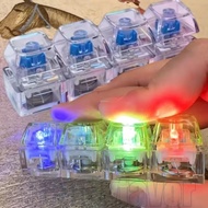 2Pcs LED Keyboard Keychain - Crystal Clicker Sensory Toy -Stress Relief Fidget Toys - Fingertip Gadg