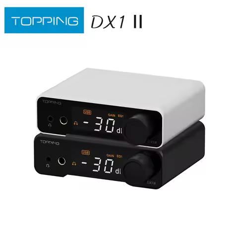 TOPPING DX1 II Gaming Ready DAC & Headphone Amp ES9039Q2M DSD256 PCM384kHz Desktop Decoder Amplifier