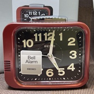 [TimeYourTime] Seiko QHK028RN Bedside Red Bell Alarm Clock Analog QHK028R