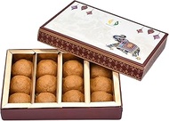 Matratva Soft Desi Ghee Organic Besan Ladoo � 500 gm | Made with Pure Desi Gir Cow A2 Ghee & Desi Kh