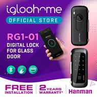 RG1-01 - igloohome Glass Door Smart Digital Lock / KEYPAD / Bluetooth / RFID / Auto-Lock / (FREE INSTALLATION + 2 YEARS WARRANTY)