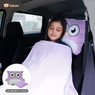 Balmut bantal selimut anak bayi motif burung hantu warna ungu purple bahan premium karakter owl yang