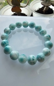 天然高品海紋石/拉利瑪玉化料手串11mm+