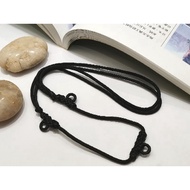Black 3mm Nylon String 3 hooks Adjustable Amulet men's necklace!