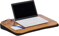 Relaxdays, Natur Laptop Cushion Bamboo Removable Cushion Carry Handle Laptop Mat W x D 51 x 37 cm (u
