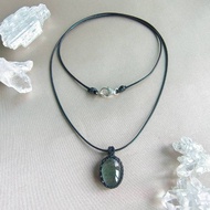 Green Phantom Quartz Pendant Necklace