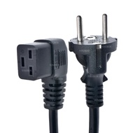CEE7/7 European Schuko to Right Angled IEC C19 Power Cords, 16A 250V, Connected to C20 AC Power Cabl