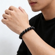 Black Volcanic Rock Bracelet 8mm