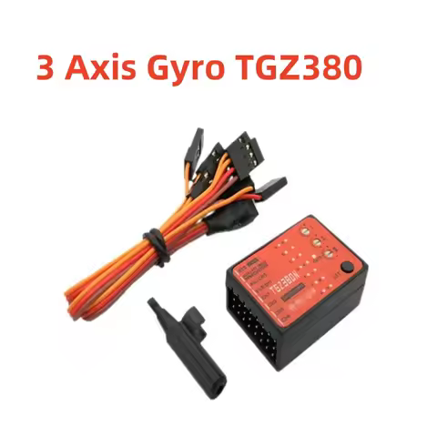 TGZ380N 3 Axis Gyro Flybarless System Gyroscope W Servo Cable For Align TREX 450 550 600 700 RC Heli