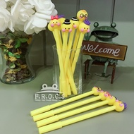 F.R.O.G.S K40186 (Ready Stock) Japanese Korean INS Creative Yellow Duckling Styling Pen 0.35mm Black
