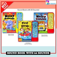 First Words / Noisy Animals / Noisy Vehicles Sound Book with 60