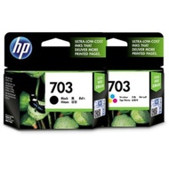 Tinta catridge hp 703 black + 703 tri color  Original for printer  Deskjet D730 F735 All-in-One Desk