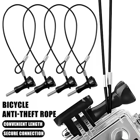 Stainless Steel Lanyard Tether for Go Pro 13 12 11 10 9 8 Insta360 X4 X5 DJI OSMO Action 4 5 Anti-lo