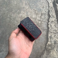 MERAH Leather Sleeve Case Black Aztec TRML T200 Red Thread