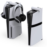 Hanging Stand For PS5/PS5 Pro Main Unit，Earphone Storage Hanger for PS5/PS5 Pro Retractable Headphon