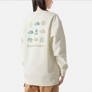 NORTH FACE THE MORTH FACE นอร์ทเฮาส์ 4 ใน 1 หัวพิมพ์เสื้อกันหนาวแขนยาวสำหรับผู้ชายและผู้หญิงหลวมฤดูใ