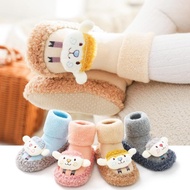 Anti-slip fuzzy baby walking socks