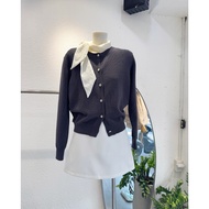 HAPPY CHAN - Daisy floral button knitted cardigan