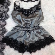 baju tidur seksi 2025 baju tidur wanita dewasa Sexy suspender pajamas set renda plus sling piyama ni