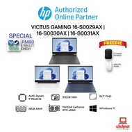 FREE SHIPPING HP VICTUS 16-S0029AX/16-S0030AX/16-S0031AX GAMING LAPTOP(R7-7840HS.16GBRAM,512GB SSD,N