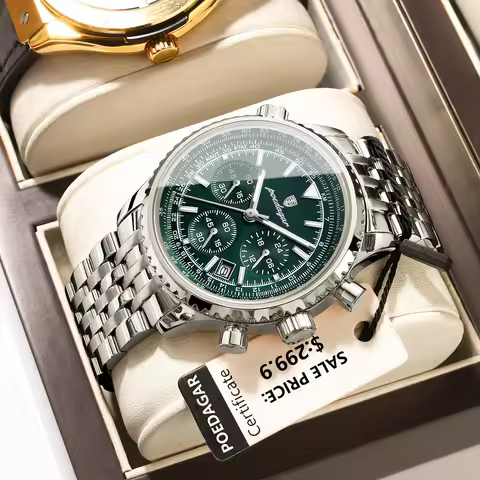 POEDAGAR Luxury Military Men Watch Waterproof Luminous Date Chronograph Man Watch Business Stainless