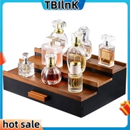 Wooden Cologne Display Stand Organizer for Men 3 Tier Cologne Display with Drawer Storage Perfume Or