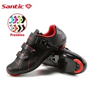 Santic Men Cycling Locking Shoes for Road Bike Professional Road Bicycle Shoes Compatible with SPD Cleats Road Bike Shoes for Men BMS20015