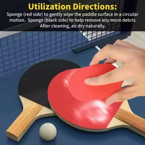 5PCS Red Table Tennis Racket Cleaner, Rubber Sponge Eraser Brush for Ping Pong Paddle Care, Durable 