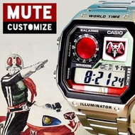 CASIO  幪面超人 新一號 拉打 AE-1200 MOD MASKED KAMEN RIDER custom made watch  全新  原裝 MUTE CUSTOMIZE