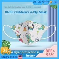KN95 Kids Face Mask [Certified Standard Compliance] 4-Ply, Toddler / Baby / Children, Cute Design 0-3 Disposable