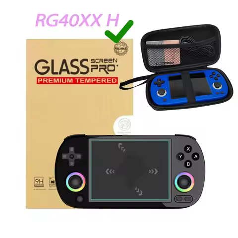 for Anbernic RG40XX H Video Game Console Carrying Case & Screen Protector Set Hard Shell Storage Bag