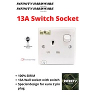 13A Single Switch Socket 13A Switch lampu Electric Socket 13A Socket Plug socket dinding wall socket