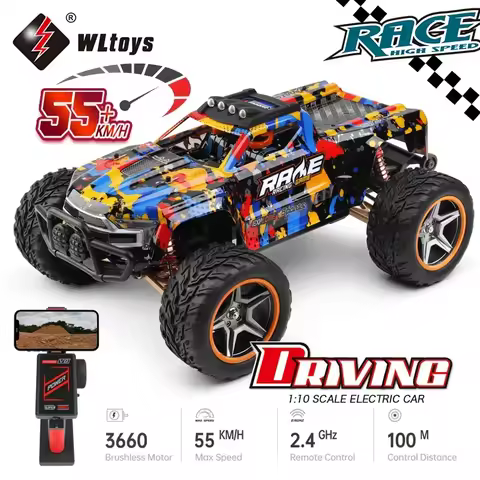 WLtoys 104016 104019 1/10 4x4 Remote Control Cart 4WD 55KM/H Off-Road Drift Profeesional Alloy RC Ca