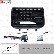 รถวิทยุ Fascias สำหรับ OPEL MERIVA 2010-2014 9นิ้ว2DIN สเตอริโอแผงสายไฟสายไฟอะแดปเตอร์ Canbus ถอดรหั