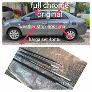 weather strip pilipit pintu mobil vios limo gen 2 chrome original