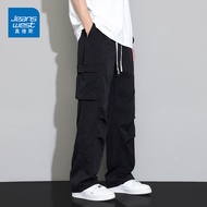 กางเกงลำลองชาย GQ Jeanswest แห้งเร็ว บางเฉียบ กระเป๋า กางเกงขายาวฤดูใบไม้ร่วง/ฤดูหนาว กางเกงขายาวลำล