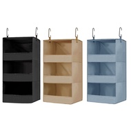 3-Shelf Hanging Closet Organizer and Storage Collapsible Hanging Closet Shelves Hanging Organizer fo