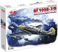 ICM 72135 1/72 German Messerschmitt BF109E-7/B Combat Bomber Plastic Model